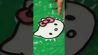 HOW TO MAKE HELLO KITTY 2D FONDANT #hellokitty #hellokittyfondant #fondanttutorial #fondantcake