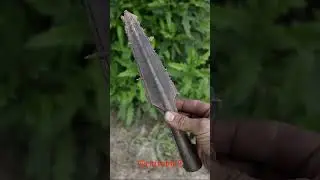 way to make a spartar spear. | ⚒️ #turning #restoration #antique #rusty #litterati #trashtag  ⚒️