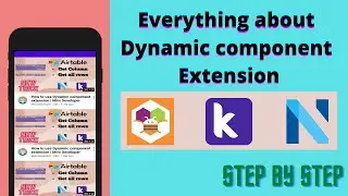 How to use dynamic component extension step by step | make any design | part 1 | Mini Developer