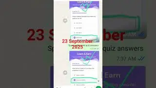 Sparrow Network quiz answers 23 September 2025