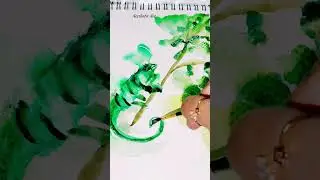 Watercolor Chameleon 💚✨ painting ideas for beginners||hacks & tricks||Aesthetic Art 
