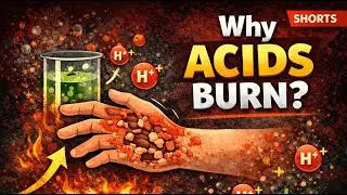Why Acid gives Burning sensation 😱 | Edura Learn | Science Shorts | #cbseclass10 #chemistryconcepts