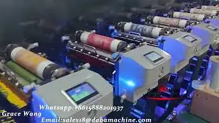 DABA China Cheap 370mm 8Color Label Sticker Inline Flexo Printing Machine With Good Registration