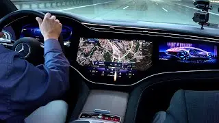 Обзор Mercedes EQS NEW S-класса 2022 Electric Light Camo FULL Drive Интерьер Экстерьер