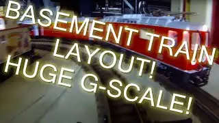 LGB G Scale Train Layout in our Basement