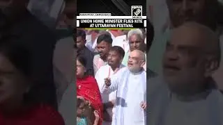 Union Home Minister Amit Shah joins Ahmedabad&rsquo;s Uttarayan Kite Festival, flying kites in Naranpura
