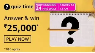 Amazon Quiz Answers Today | Win 25000 Amazon Pay Balance | 7 April 2021