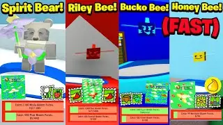 How To Complete Riley Bee, Bucko Bee, Spirit Bear, & Honey Bee FAST! Petals FAST! (Bee Swarm)