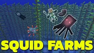 Minecraft Squid Farm Tutorial: Comparing Three Squid Farms (Java 1.17)