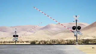 Railroad Crossing with Active Signals &ndash; Cajon Pass 🇺🇸 | Train Sim World
