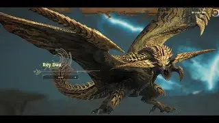 4K MH Wilds Beta - Hunt a Ray Dau Fight - First time Insect Glaive