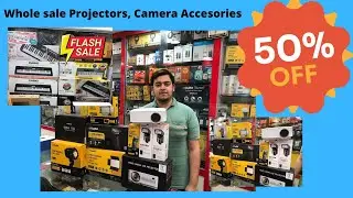 Branded Camera Accessories, Projectors, Pianos in very cheap price