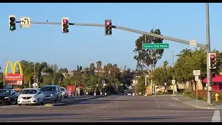 Old Traffic Lights At A Large Escondido Intersection (Centre City Pkwy & Felicita Ave)