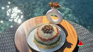 Layered Rice Dish