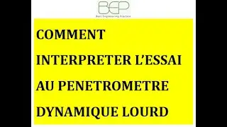 [G&eacute;otechnique] Interpretation du penetrometre dynamique lourd (PDL) (partie1)