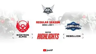 BTR vs RBL Highlights MPL ID SEASON 13 WEEK 4 | Bigetron Alpha vs Rebellion