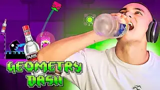 ME TOMO UN SHOT POR CADA VEZ QUE PIERDA EN GEOMETRY DASH *TERMINA MAL* 😨 | La Sapaaaaa