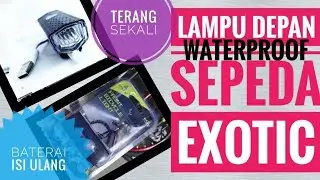 unboxing & review Lampu led putih depan sepeda exotic G 721 terang banget waterproff usb charger