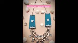 Fabric German silver Necklace #jewellery #germansilver #jewellerytutorial #viral #viralvideo #fyp