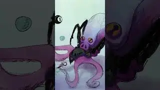 Octopus+Spider #audio #drawing #electricguitar #art #guitar #music ￼