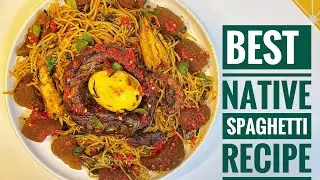 HOW TO MAKE NATIVE JOLLOF SPAGHETTI |NIGERIAN JOLLOF SPAGHETTI #palmoilrice