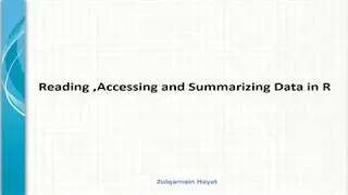 R Language reading,accessing  Data