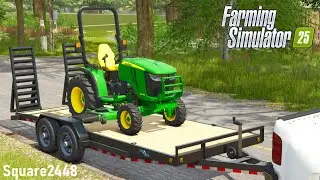 Lawn Care With John Deere 3046R! | FS25 Landscaping