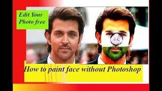Photoshop alternative GIMP | how to paint graphic on face | 15 August Independence day photo editing