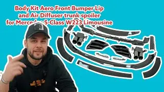 Body Kit Aero Front Bumper Lip and Air Diffuser trunk spoiler for Mercedes S-Class W223 Limousine
