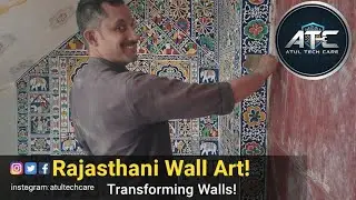 Marwadi Wall Art 🎨 | Rajsthani Hand Painting on Wall | Before After Look | wall marwall