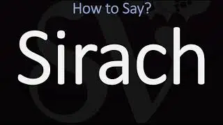 How to Pronounce Sirach? (CORRECTLY) Bible Names & Words Pronunciation