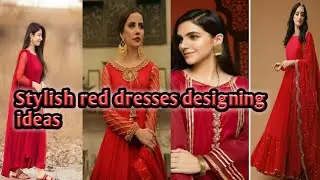 Stylish red dresses designing ideas|Red colour dress design simple|Party wear dresses