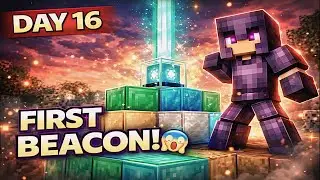 I Finally Built a BEACON in Survival 😱✨ | Minecraft Survival Day 16