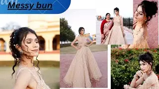 Messy bun hair style II POONAM BHATI #MAKEUP ARTIST  II WITH  PHOT SUT II very Look Beauty parlour l