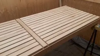 Building sauna bench 