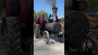 Steam, Coal Fired Tractor with Loud Whistle! #trains #tractor #steamengine