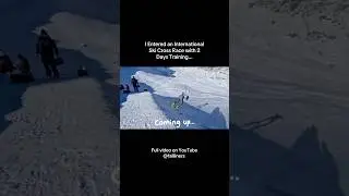 Entered a ski cross race with 2 days training&hellip;full video on my channel #skiing #skier #skicross
