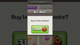 Buying Electro Boots 🤩 #shorts #coc #ytshort #cocnewevent #clashofclans
