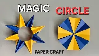 HOW TO MAKE PAPER CRAFT MAGIC CIRCLE!!EASY ORIGAMI PAPER CRAFT MAGIC CIRCLE!!PAPER CRAFT CIRCLE