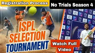 ​Road to ISPL: Selection Tournament Details and Registration | Season 4 Updates | Nadeem vlogs #ispl