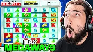 CRAZY SESSION on *NEW* MONOPOLY DELUXE SLOT!! (MAX MEGAWAYS!)