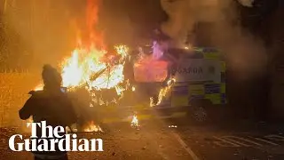 Six arrested after violent protest outside Dublin asylum seeker hotel
