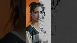 DE FOTO A DIBUJO A L&Aacute;PIZ EN PHOTOSHOP  #tutorial #photoshop #shorts