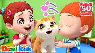 Love You, Little Kitten! 🐱💕 Cute Cat Song & Pet Fun | Kids Songs & Nursery Rhymes | Domi Kids