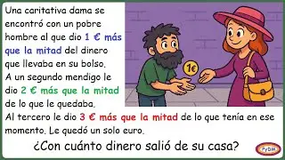 Mitad de lo que quedaba. Problemas de Olimpiadas Matemáticas. Final Asturias 2017