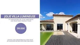 Jolie villa lumineuse, confortable, 125 m&sup2; habitables sur 700 m&sup2;, piscine,vues 399000&euro; (AL399000E)
