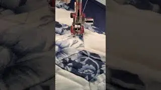 Echo quilting a diamond with Husqvarna Viking Brilliance 75Q