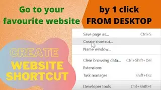 How to create shortcut of website on desktop chrome | Website shortcut
