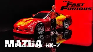 Mazda RX-7 Orange Julius 2 Fast 2 Furious 🔥hot wheels custom