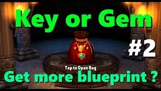 Shop Heroes - Key or Gem can get more blueprint ? Test #2